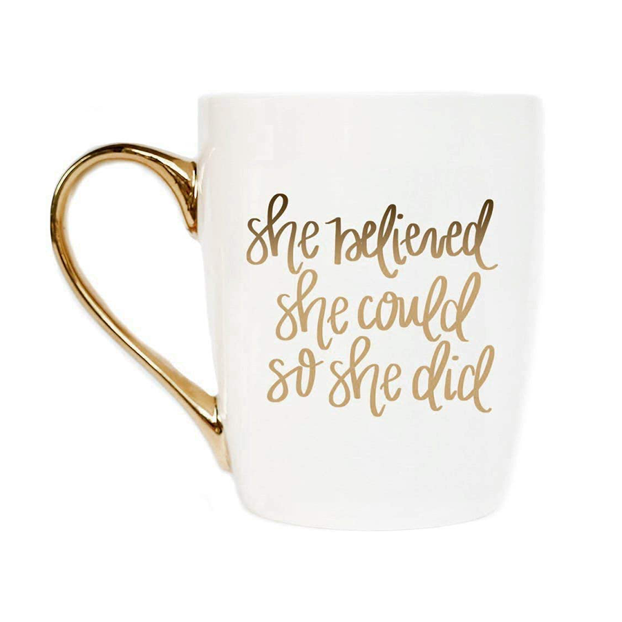 She Believed Gold Mug